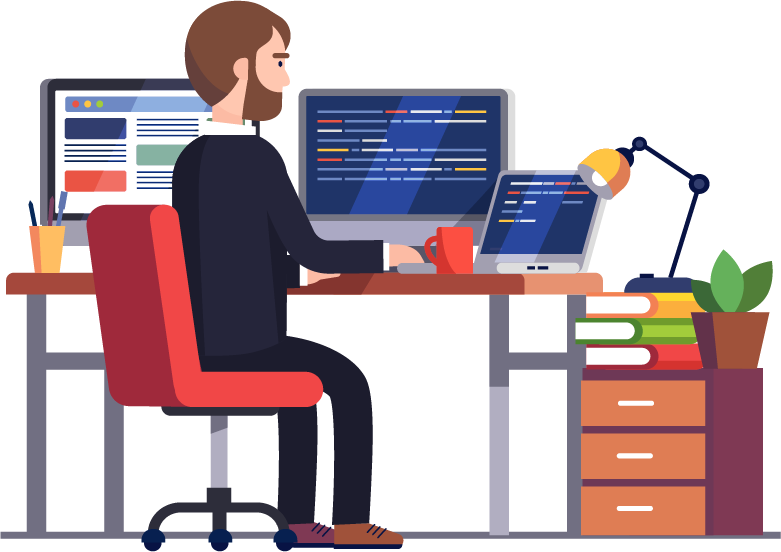 Developer at Desk